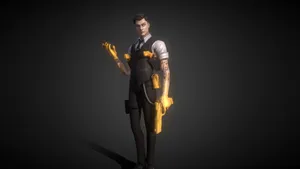 Midas Fortnite Golden Pistol Wallpaper