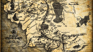 Middle Earth Map The Lord Of The Rings Wallpaper And Background Wallpaper