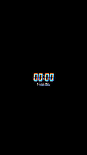 Midnight Digital Clock Illustration Wallpaper