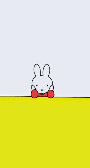 Miffy Bored Minimalist Wallpaper