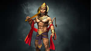 Mighty Hanuman Digital Art Wallpaper