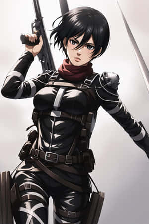 Mikasa Ackerman Season4 Portrait Wallpaper