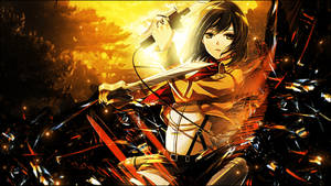 Mikasa Sword Sparks Wallpaper