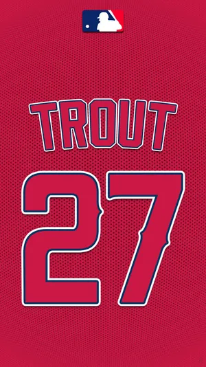 Mike Trout Red Jersey Wallpaper