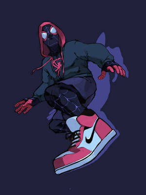 Miles Morales Air Jordan Nike Wallpaper