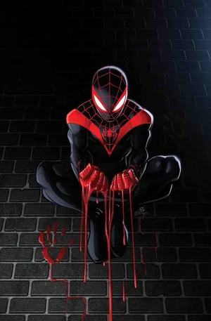 Miles Morales Bloody Hands Wallpaper