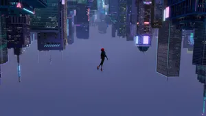 Miles Morales Upside Down City Wallpaper