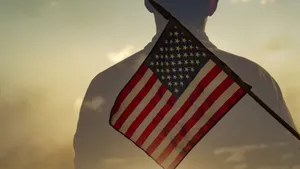 Military American Flag On Pole Wallpaper