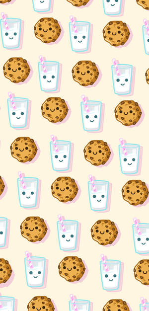 Milk Cookie Iphone Art Wallpaper