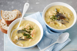 Milky Seafood Chowder Wallpaper