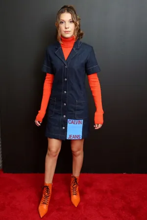 Millie Bobby Brown In Red Carpet Wallpaper