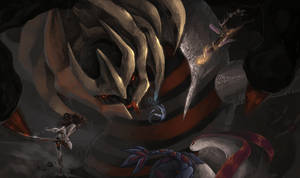Milotic Giratina Large Dark Wallpaper