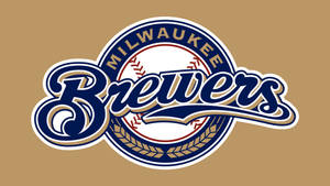 Milwaukee Brewers Logo In Brown Wallpaper
