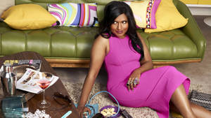 Mindy Kaling In Pink Wallpaper