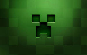Minecraft Green Creeper Face Pixel Wallpaper