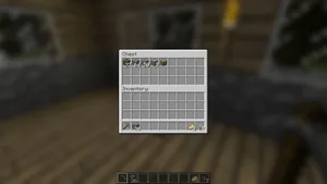 Minecraft Inventory Displayed On Blurry Interior Wallpaper