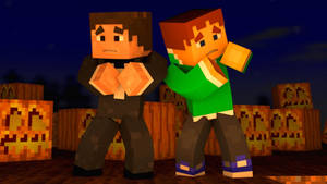 Minecraft Pc Scared Characters Wallpaper