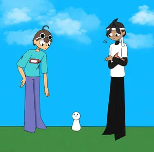 Minecraft Youtubers Sapnap And Georgenotfound With Blobby Wallpaper