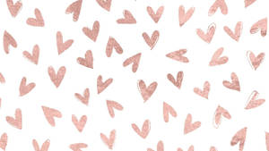 Mini Rose Gold Hearts Wallpaper