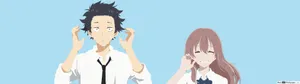 Minimal A Silent Voice Shouko Shoya Wallpaper