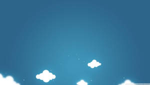 Minimal Aesthetic Clouds With Cartoony Design Wallpaper