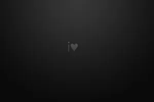 Minimal Black I Heart Wallpaper