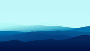 Minimal Blue Mountains Wallpaper