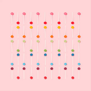 Minimal Colorful Lollipops Wallpaper