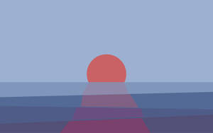 Minimal Muted Colors Sunset Wallpaper