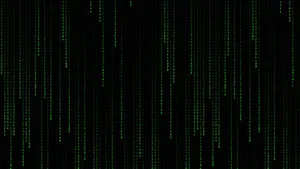 Minimal Neon Green Matrix Wallpaper