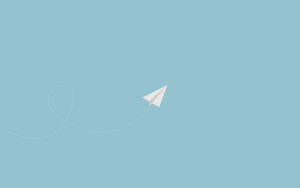 Minimalist Aesthetic Desktop Paper Plane Drawing Wallpaper