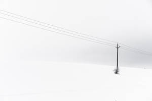 Minimalist Aesthetic Desktop Snowy Hill Power Hill Wallpaper