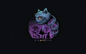 Minimalist Alice In Wonderland Cheshire Cat Wallpaper