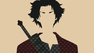 Minimalist Art Deco Mugen Samurai Champloo Wallpaper