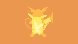 Minimalist Art Of Raichu Evolution Wallpaper