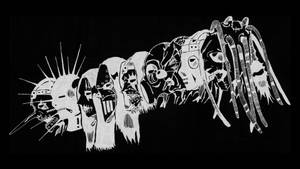 Minimalist Art Slipknot Members Wallpaper