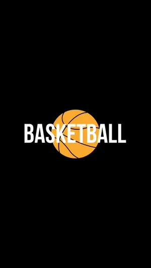 Minimalist Basketball Word On Ball Wallpaper