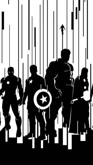 Minimalist Black Avengers Iphone X Wallpaper