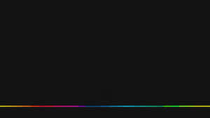 Minimalist Black Cool Display With Rainbow Colored Line Wallpaper