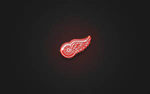 Minimalist Black Detroit Red Wings Logo Wallpaper