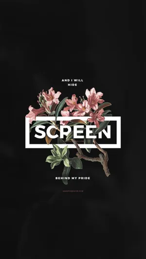 Minimalist Black Floral Iphone Wallpaper