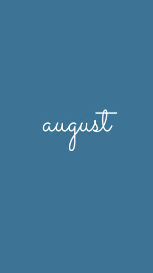 Minimalist Blue August Phone Wallpaper