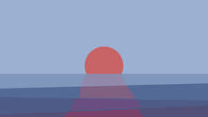 Minimalist Blue Geometric Design Wallpaper