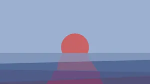 Minimalist Blue Geometric Design Wallpaper