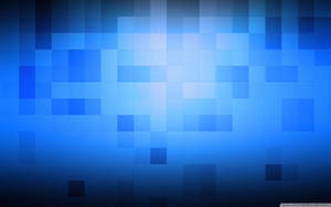 Minimalist Blue Pixel Art Wallpaper