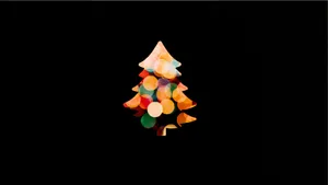 Minimalist Christmas Desktop Colorful Lights Wallpaper