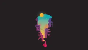 Minimalist City Buildings Wallpaper