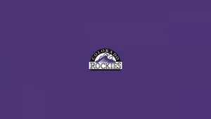 Minimalist Colorado Rockies Purple Background Wallpaper