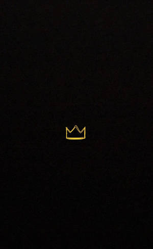 Minimalist Crown For Black Queen Background Wallpaper