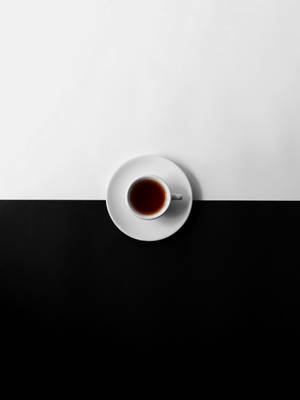 Minimalist Cup Of Coffee Wallpaper